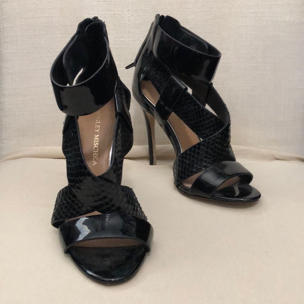 Badgley Mishka Ankle Strap Heels Size 6